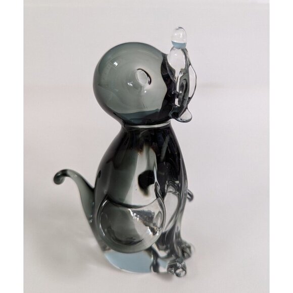 Murano Other - Murano Glass Seal Sea Lion Smokey Gray Vintage Figurine Hand Blown